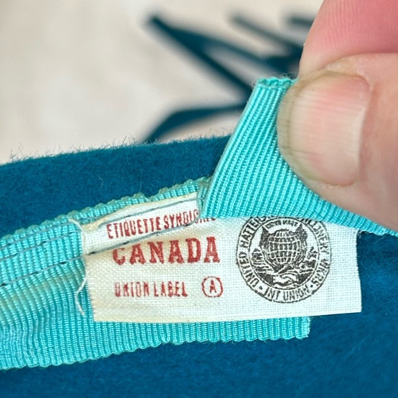 Vintage Fur Felt Hat in Teal Blue Green Colour - Picture 9 of 14